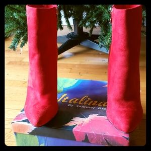 Size 10 red booties